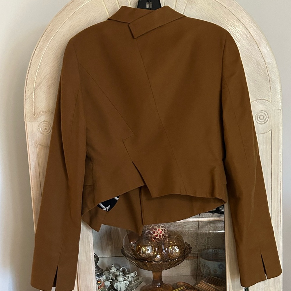 Rachel Rachel Roy Women's Asymmetrical Brown Blazer, Size 10, New Without Tag - Picture 7 of 16
